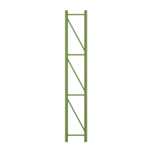 MHE Teardrop Pallet Rack Uprights 24" - 3" x 3" Column