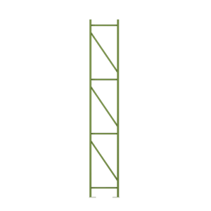 MHE Teardrop Pallet Rack Uprights 24" - 3" x 1 5/8" Column