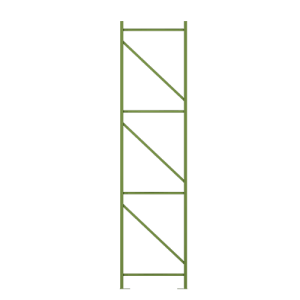 MHE Teardrop Pallet Rack Uprights 36" - 3" x 1 5/8" Column