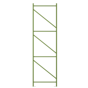 MHE Teardrop Pallet Rack Uprights 42" - 3" x 1 5/8" Column