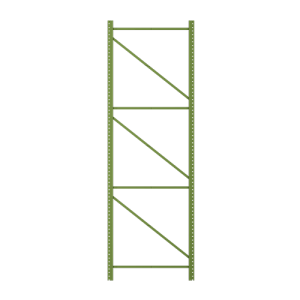 MHE Teardrop Pallet Rack Uprights 48" - 3" x 3" Column