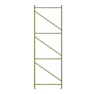 MHE Teardrop Pallet Rack Uprights 48" - 3" x 1 5/8" Column