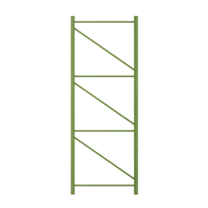 MHE Teardrop Pallet Rack Uprights 60" - 3" x 3" Column