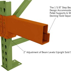 MHE Teardrop Pallet Rack Uprights 42