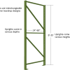 MHE Teardrop Pallet Rack Uprights 36" - 3" x 1 5/8" Column - Image 4
