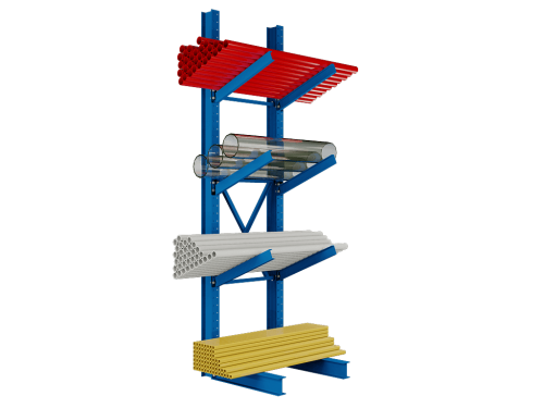 Cantilever Rack Medium-Heavy Duty Single Sided Inclined Starter Kit 14' to 16'