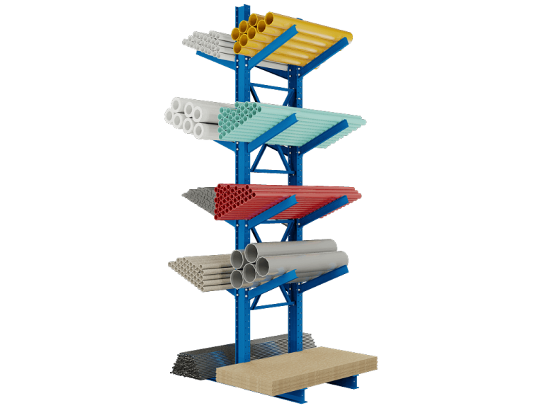 Cantilever Rack Medium-Heavy Duty Double Sided Inclined Starter Kit 18 ...