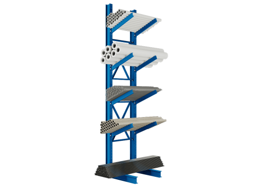Cantilever Rack Medium-Heavy Duty Single Sided Inclined Starter Kit 18' to 22'