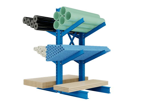 Cantilever Rack Medium-Heavy Duty Double Sided Inclined Starter Kit 10' to 12'