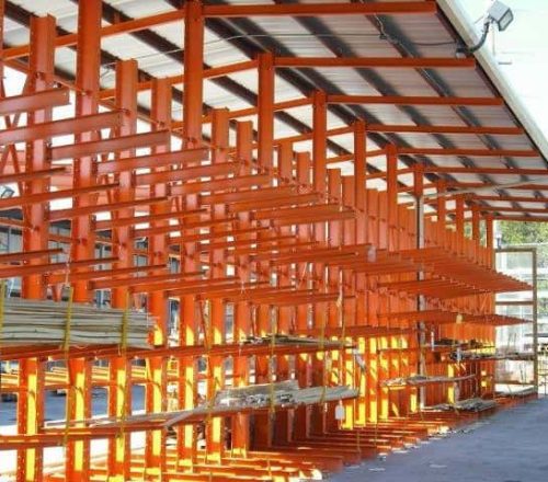 Used Cantilever Rack Heavy Duty Double Sided Adder Unit 16' Orange