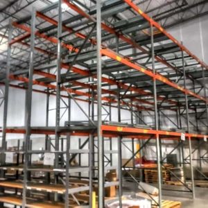Used Interlake Pushback Pallet Rack System - 4 Deep